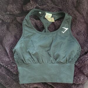 Gymshark Black Lace Detail Sports Bra